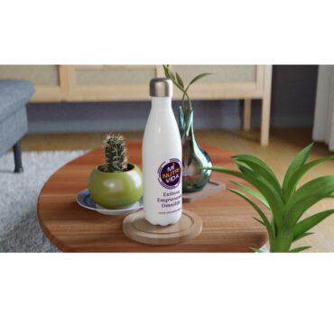 Botella de agua de acero inoxidable blanca 17 oz