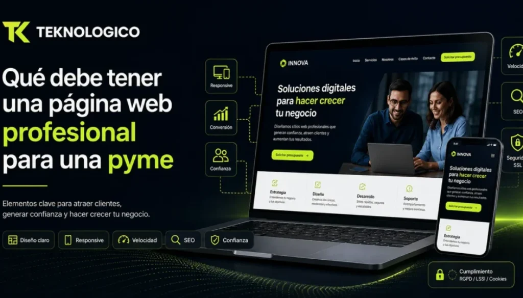 portada teknologico web profesional pyme